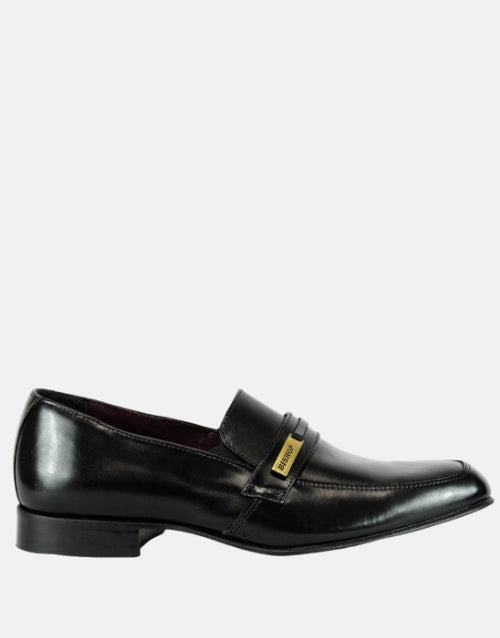 BISHOP Black Leather Mocassin