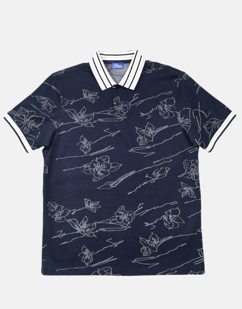 Rossini Italian Navy Golfer Double Mercerized
