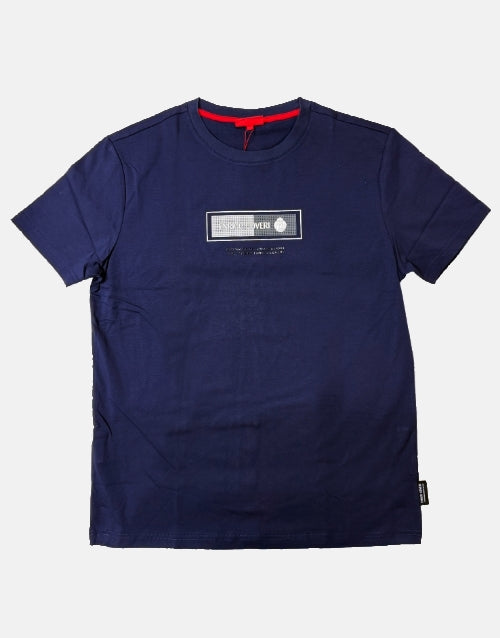 ENRICO COVERI Logo Navy T Shirt