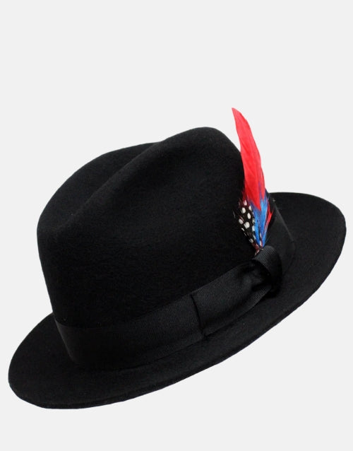 Trilby Deluxe Black Fedora Hat