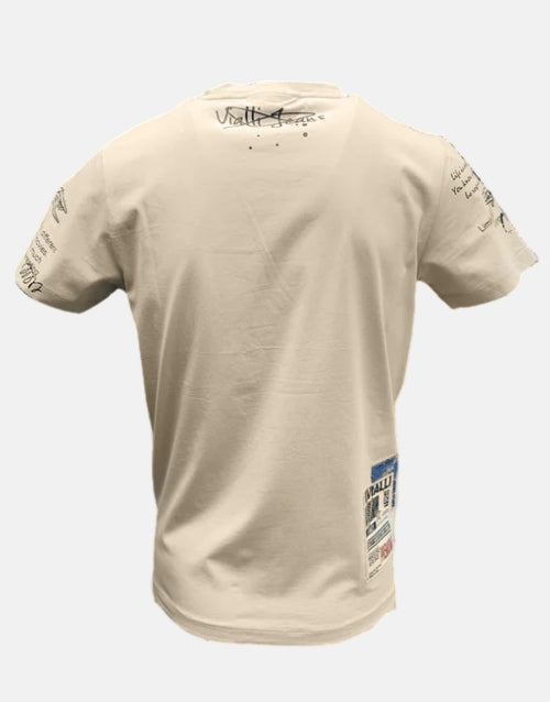 Vialli Irock Cream Grafitti T-Shirt