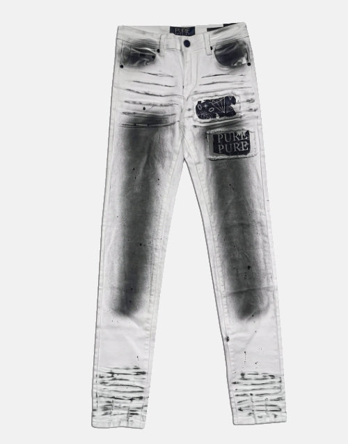 Pure Premium Rosso White Skinny Jeans