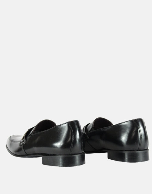 BISHOP Black Leather Mocassin