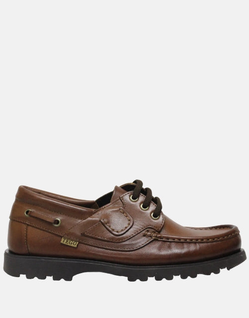 TEGO Mid Brown Leather Shoes