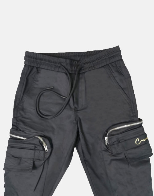 COVALI Black Cargo Pants