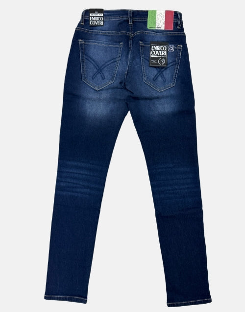 Enrico Coveri Blue Skinny Fit Jeans