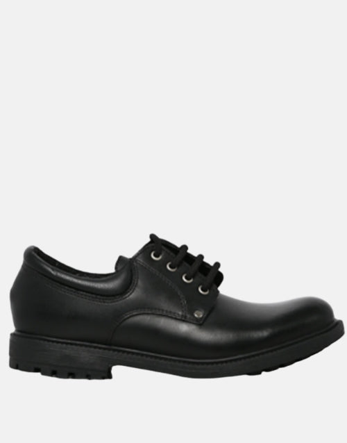 Bronx Leather Black Pluto Shoe