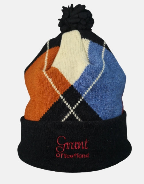 Grant of Scotland Rust Argyle Beanie