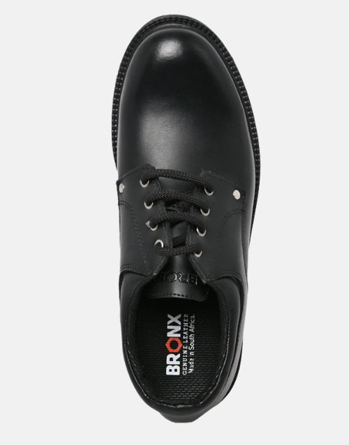 Bronx Leather Black Pluto Shoe