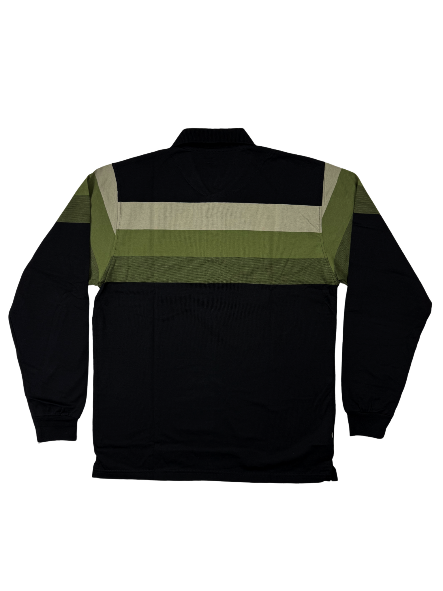 NEW GENTS Black Striped LS Golfer
