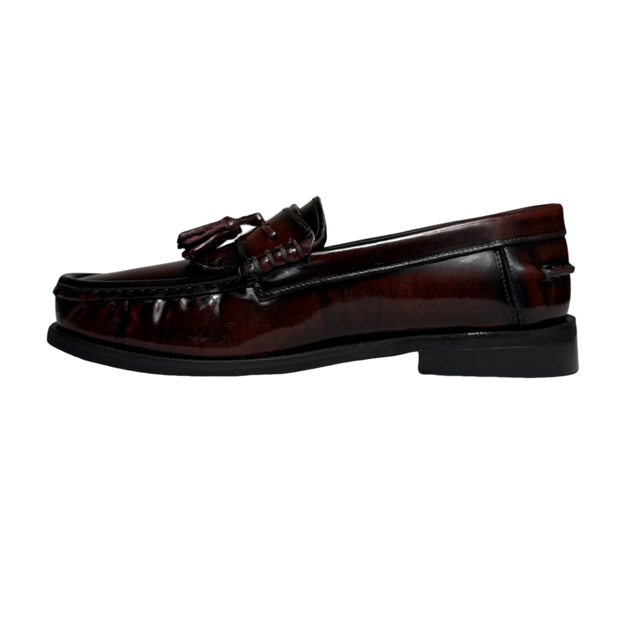 Dakotas Tassel Burgundy Hi-Shine Moccasin