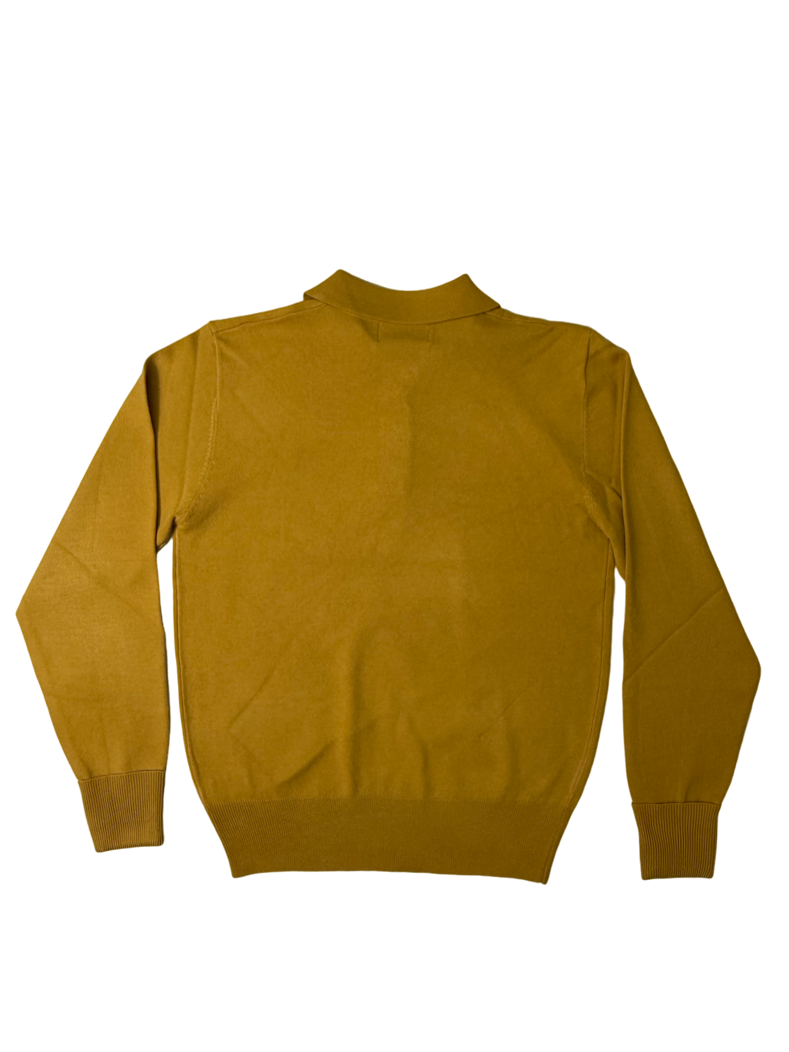 NEW GENTS Corn Mustard LS Golfer Knitwear