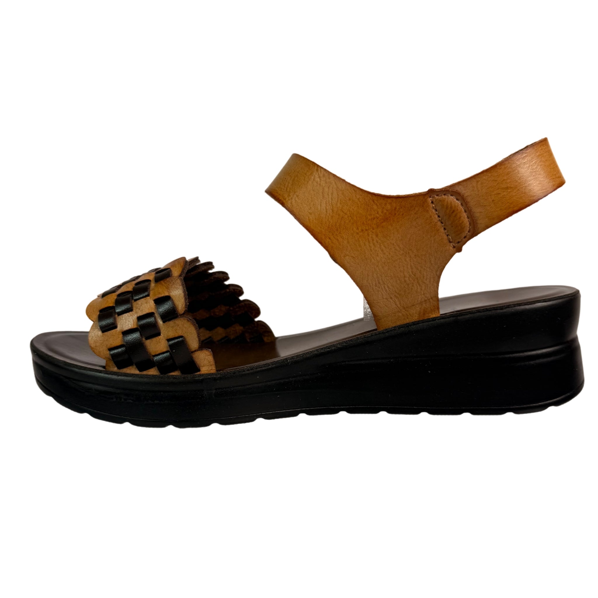 Ladies Carlo Bossi Platform Beige Brown Sandals