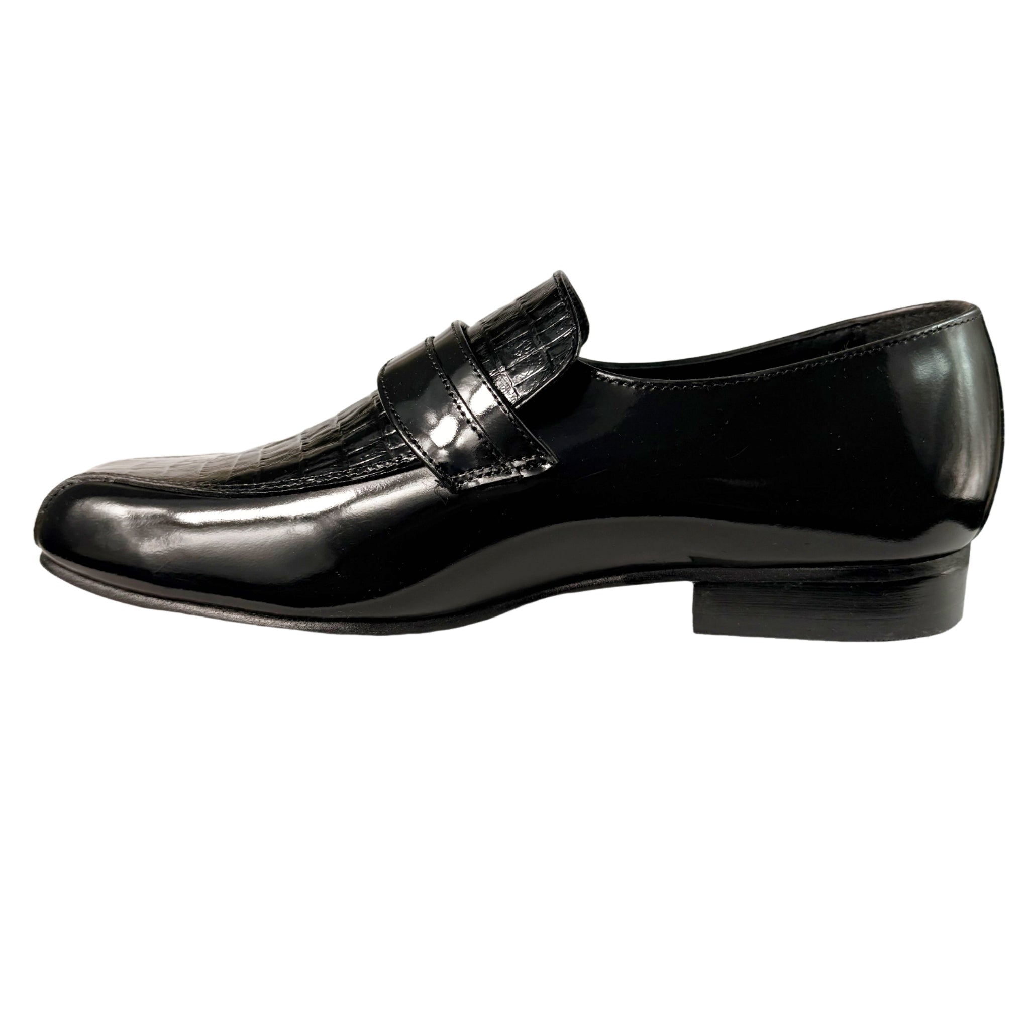 John Drake Leather Black Mocassin