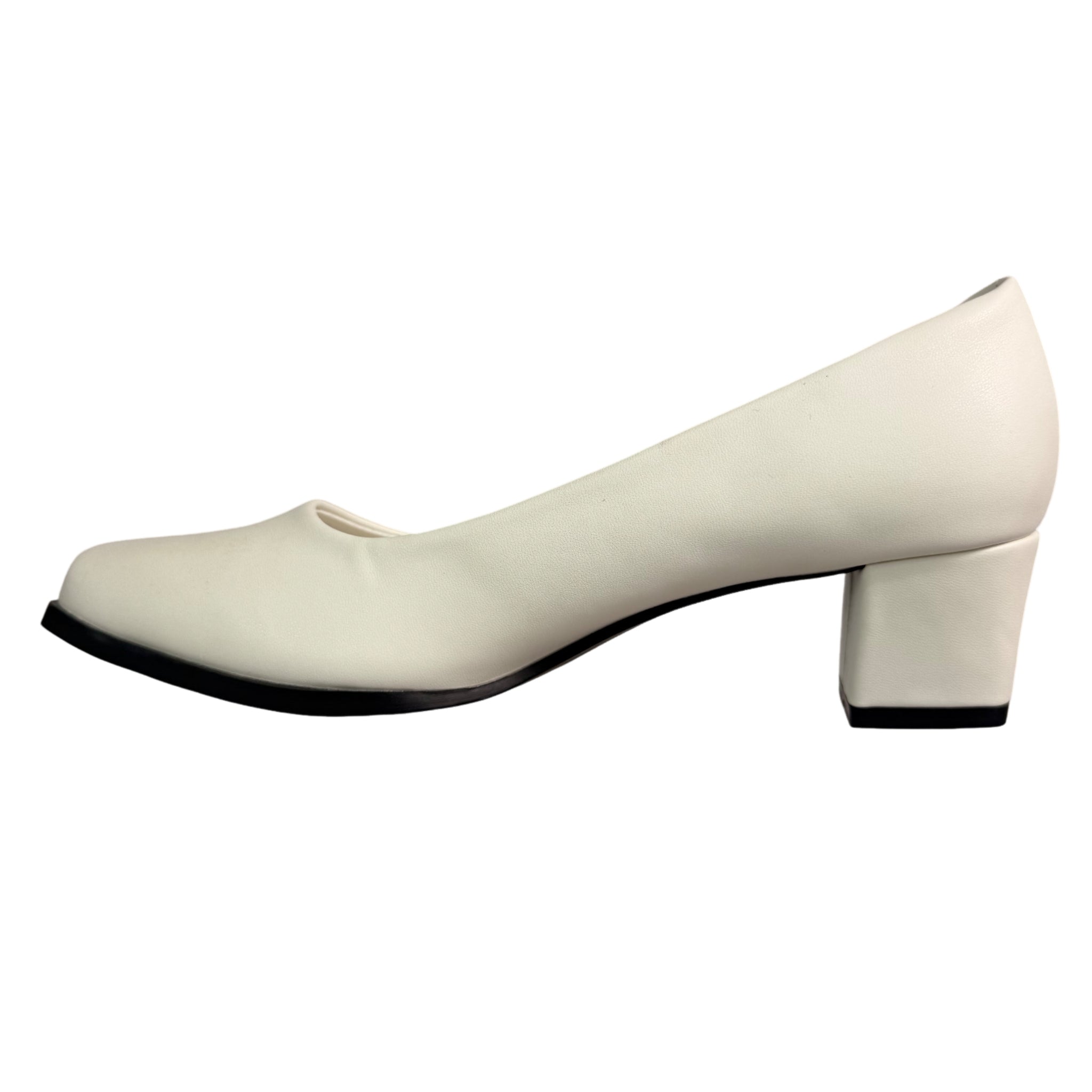 Ladies Carlo Bossi White Block High Heels
