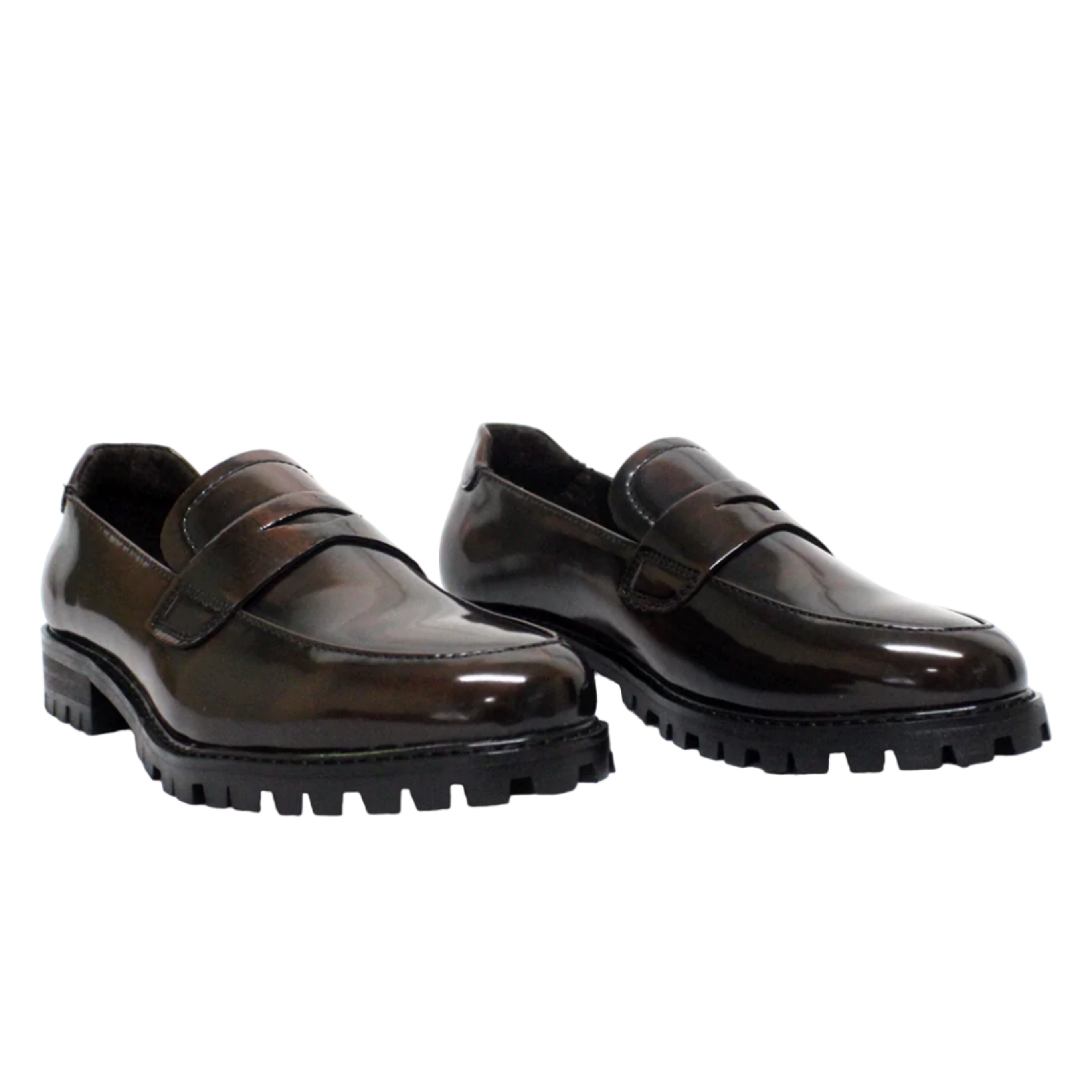 P CROUCH & CO Choc Chunky Penny Loafer