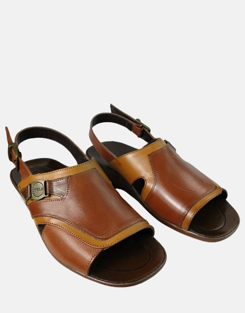 Opela Shaka D Cognac Leather Sandals