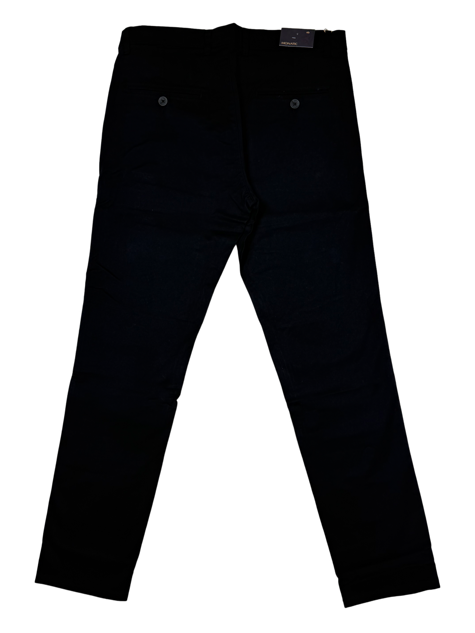 Monatic Black Tailored Fit Black Chinos