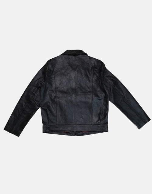 Pointer Original Leather Black Bunny Zip Jacket