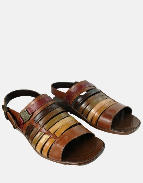 Opela Shaka Cognac Leather Sandals