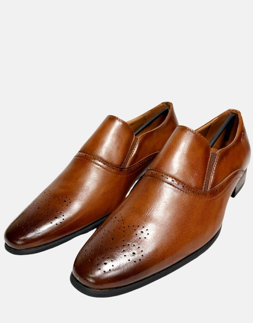 Gino Paoli Tan Brogue Slip On