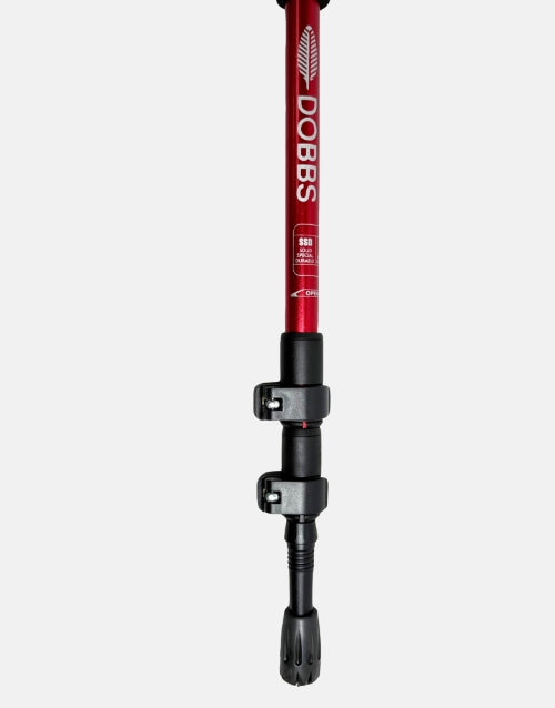 DOBBS Red Trekking Long Adjustable Stick