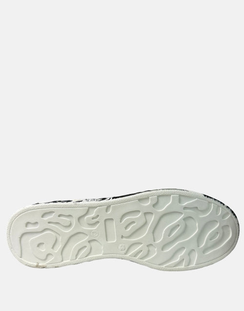 Calvano Black White Graffiti Fashion Sneaker