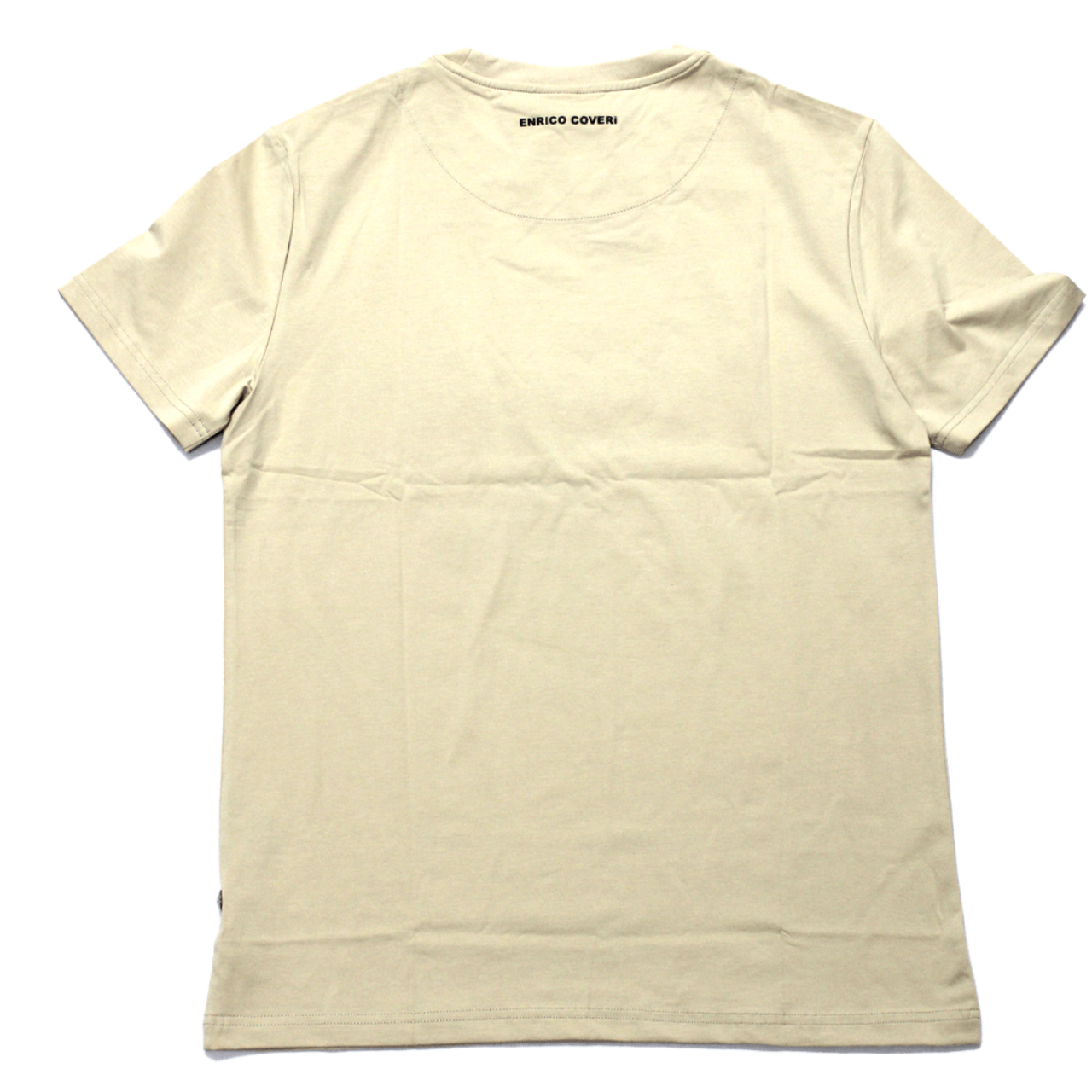 ENRICO COVERI Logo Red Khaki T Shirt
