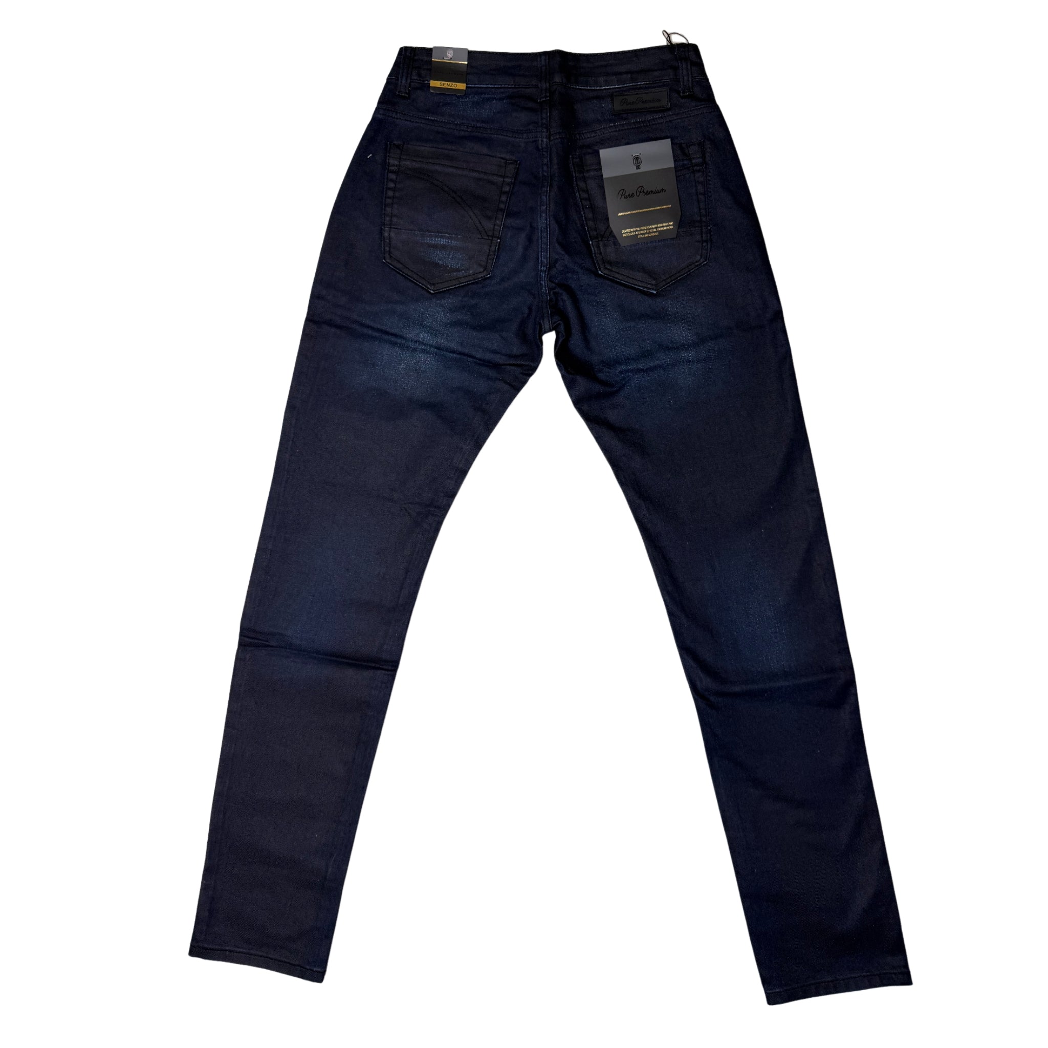 Pure Premium Arichi Blue Black Senzo Wax Jeans