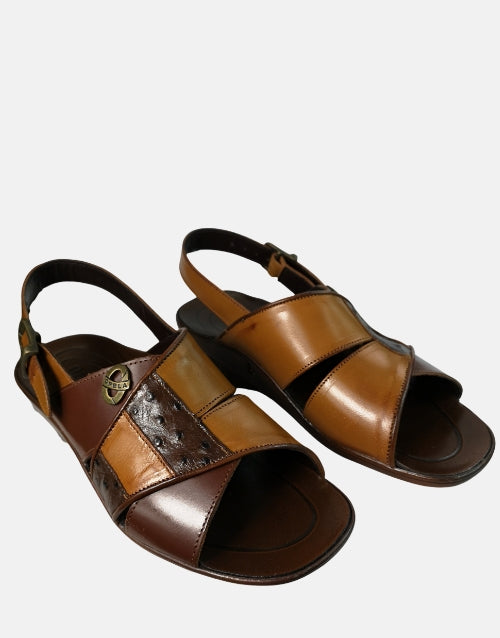Opela Shaka X Cognac Leather Sandals