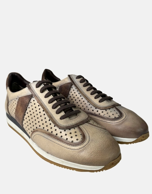 Calvano Grey Brown Sneaker