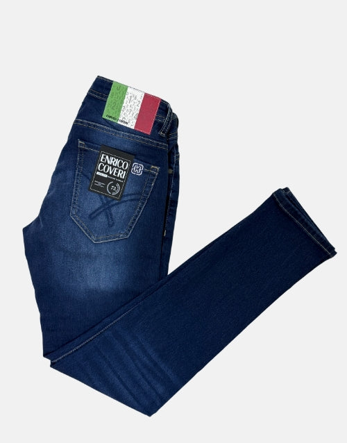 Enrico Coveri Blue Skinny Fit Jeans