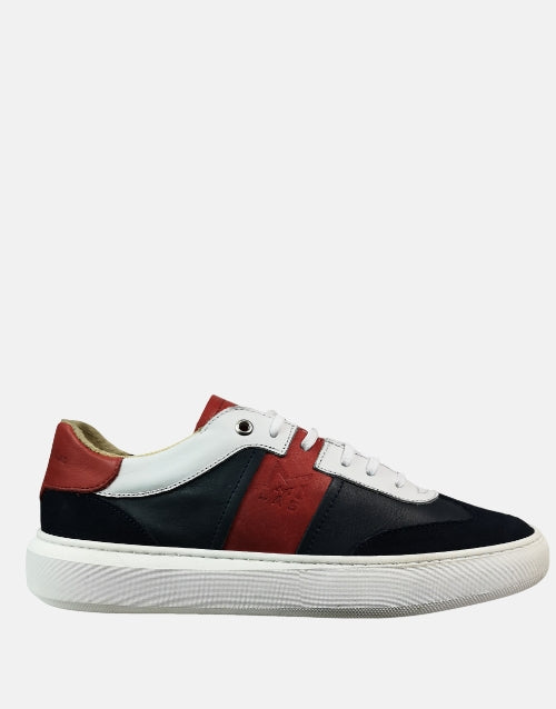 MMS Leather Italian Navy Red Sneaker