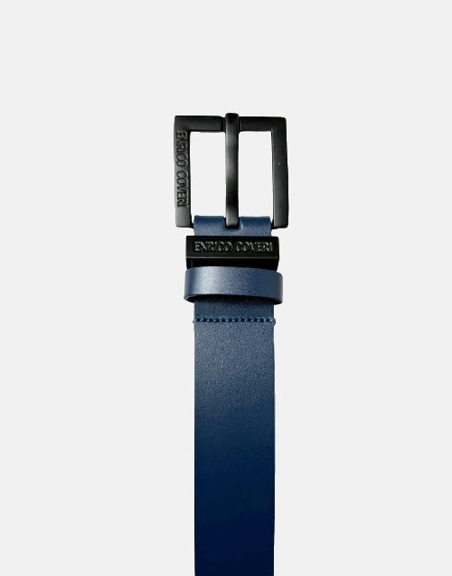 Enrico Coveri Navy Leather Belt