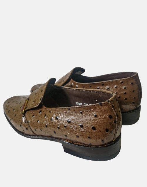 Barker Calvin Brown Ostrich Moccasin