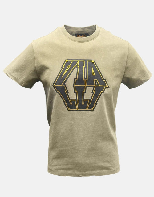 Vialli Illusion Khaki T-Shirt