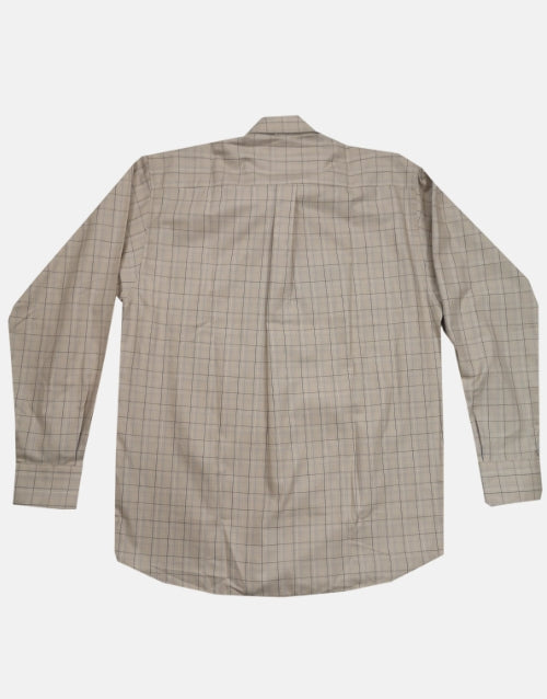 Aero LS Khaki Check Shirt