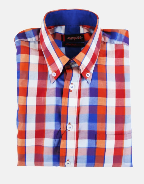 AERO Red Checkered S/S Shirt