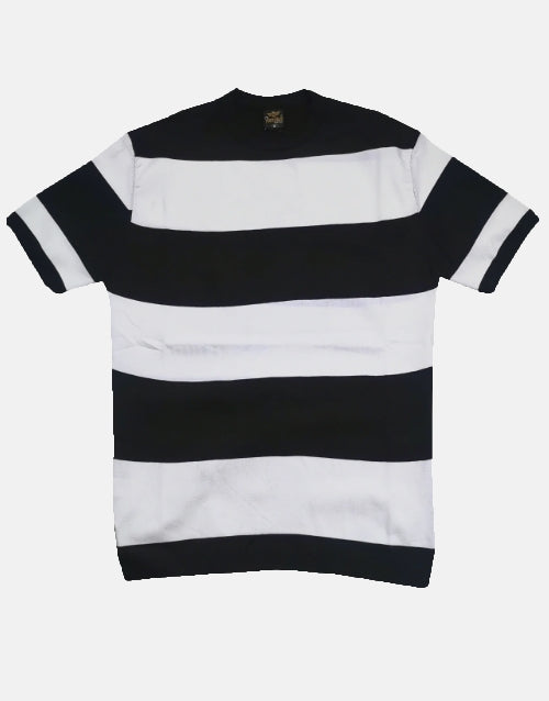 KURTOGLU KNITWEAR Black White T SHIRT