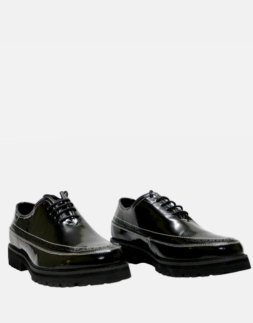 K Star 7 Patent Leather Bishop Black Smart Casual Shoe