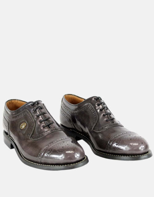 Bishop Leather Grape Brogue Shoe