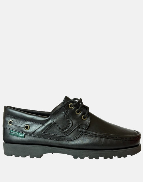 Tego Eastland Black Leather Casual Dockside
