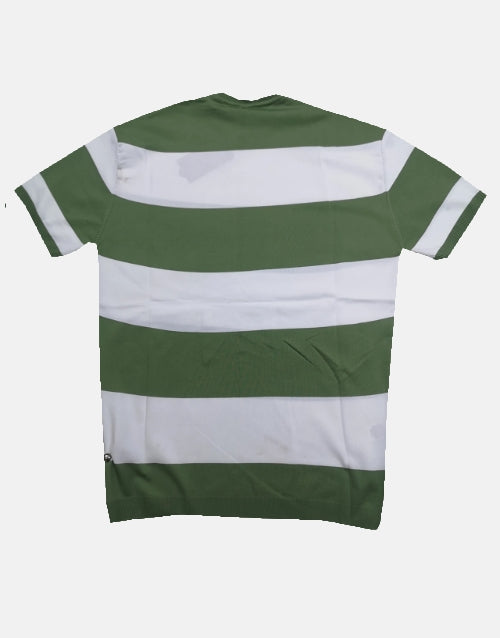 KNITWEAR GREEN STRIPE T-SHIRT