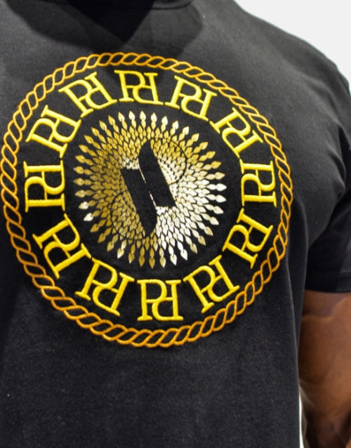 PURE PREMIUM Roman Rollette Black T Shirt