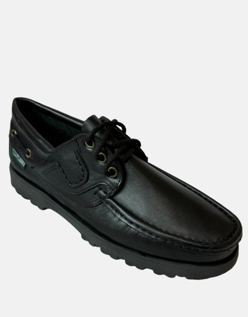 Tego Eastland Black Leather Casual Dockside