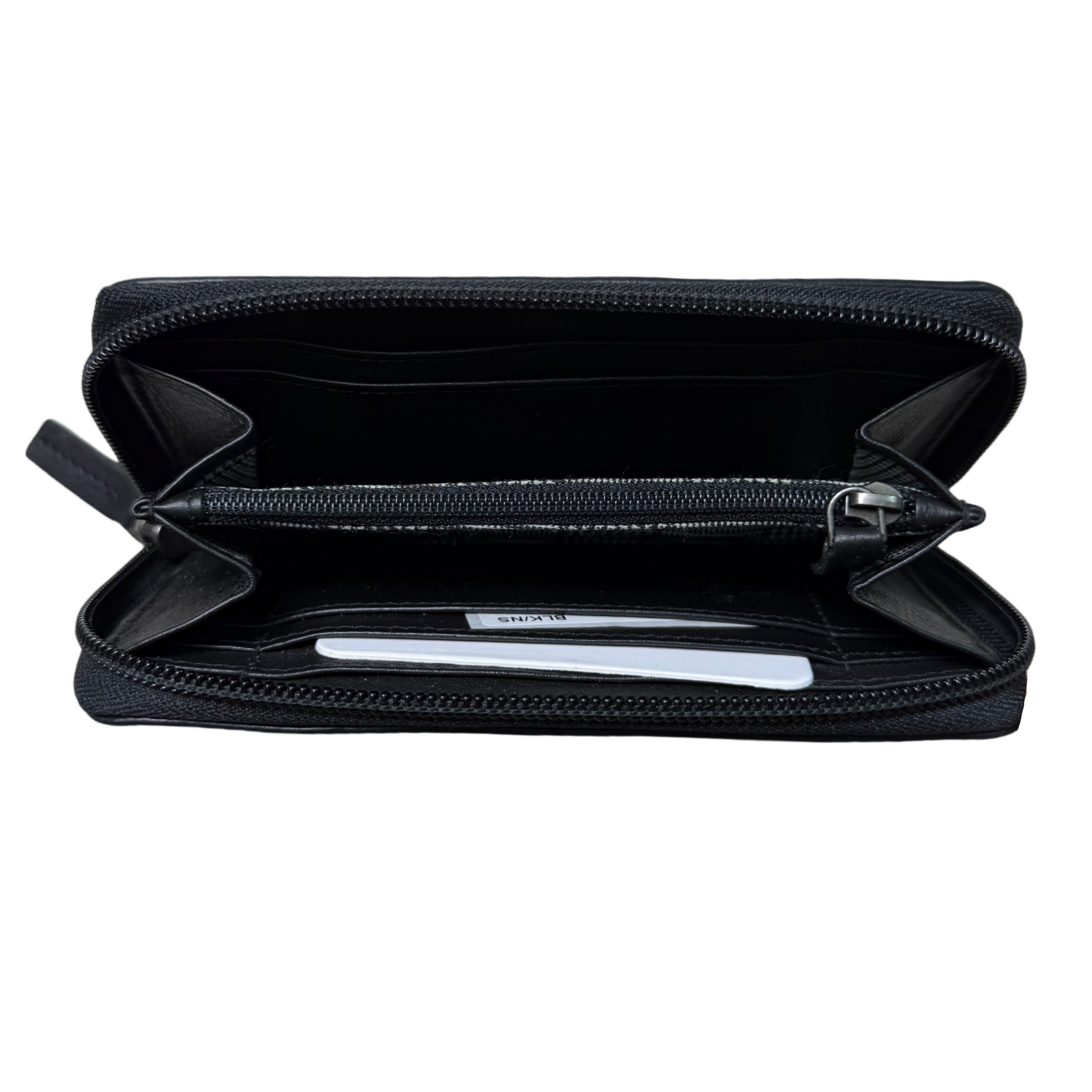 Busby Genuine Leather Thatcher Medium Zip Black Wallet