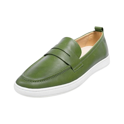 MMS Leather Italian Classic Green Moccasin