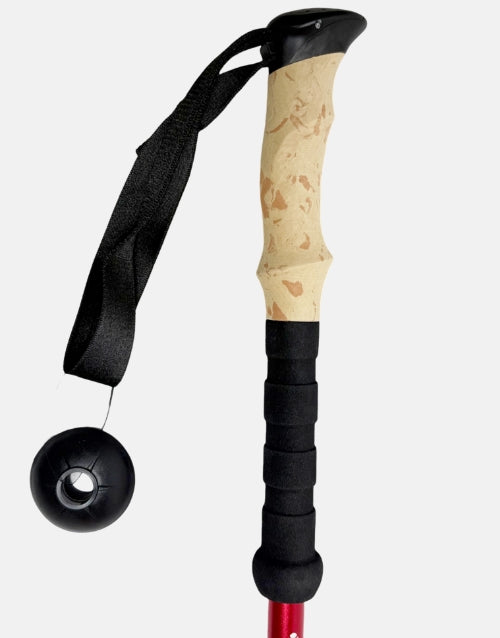 DOBBS Red Trekking Long Adjustable Stick