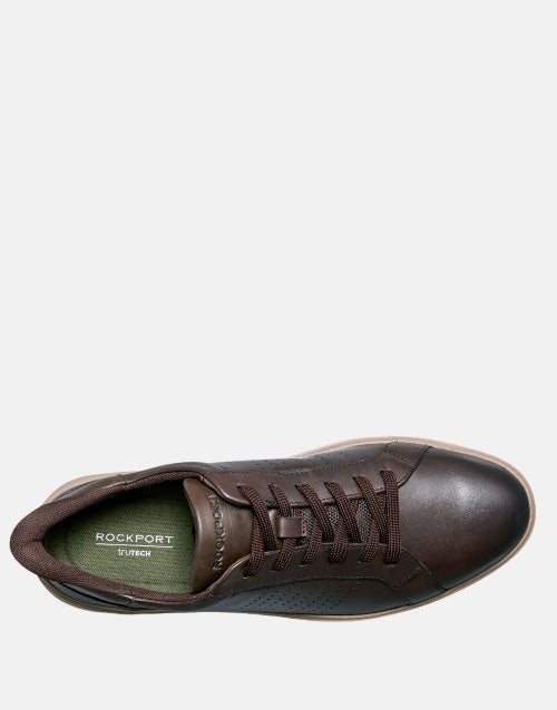 Rockport Leather Choc Brown Tristen Sneaker