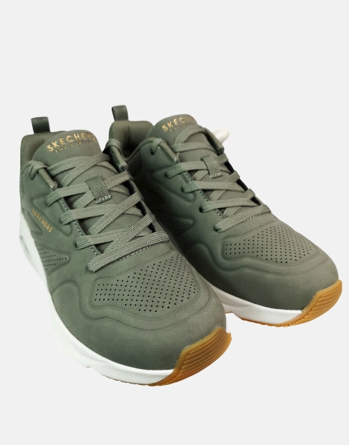 Skechers Ladies Tres Air Uno Olive Sneaker
